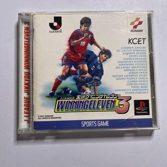 J League Jikkyou Winning Eleven 3 PS1 Sony PlayStation NTSC-J JAPAN Soccer Game