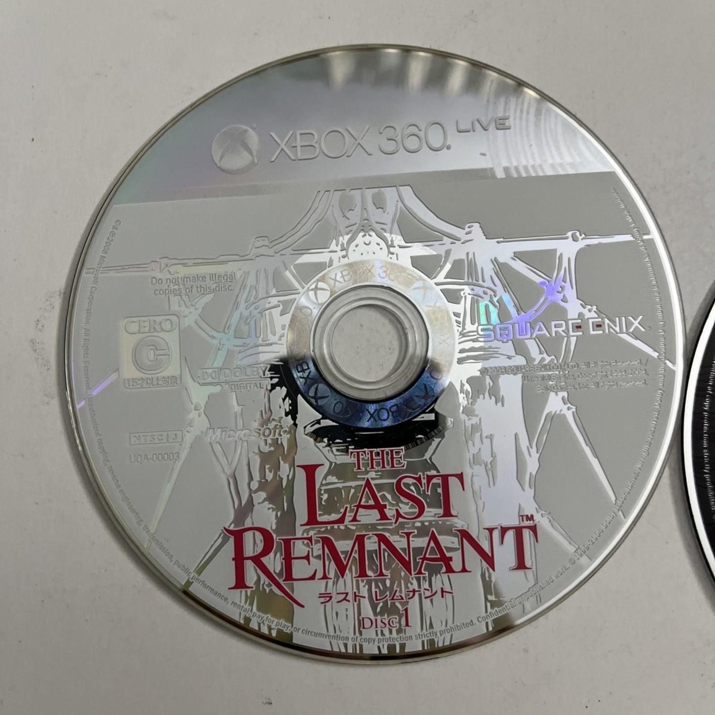 The Last Remnant 2008 Microsoft XBOX 360 NTSC-J JAPAN Square Game