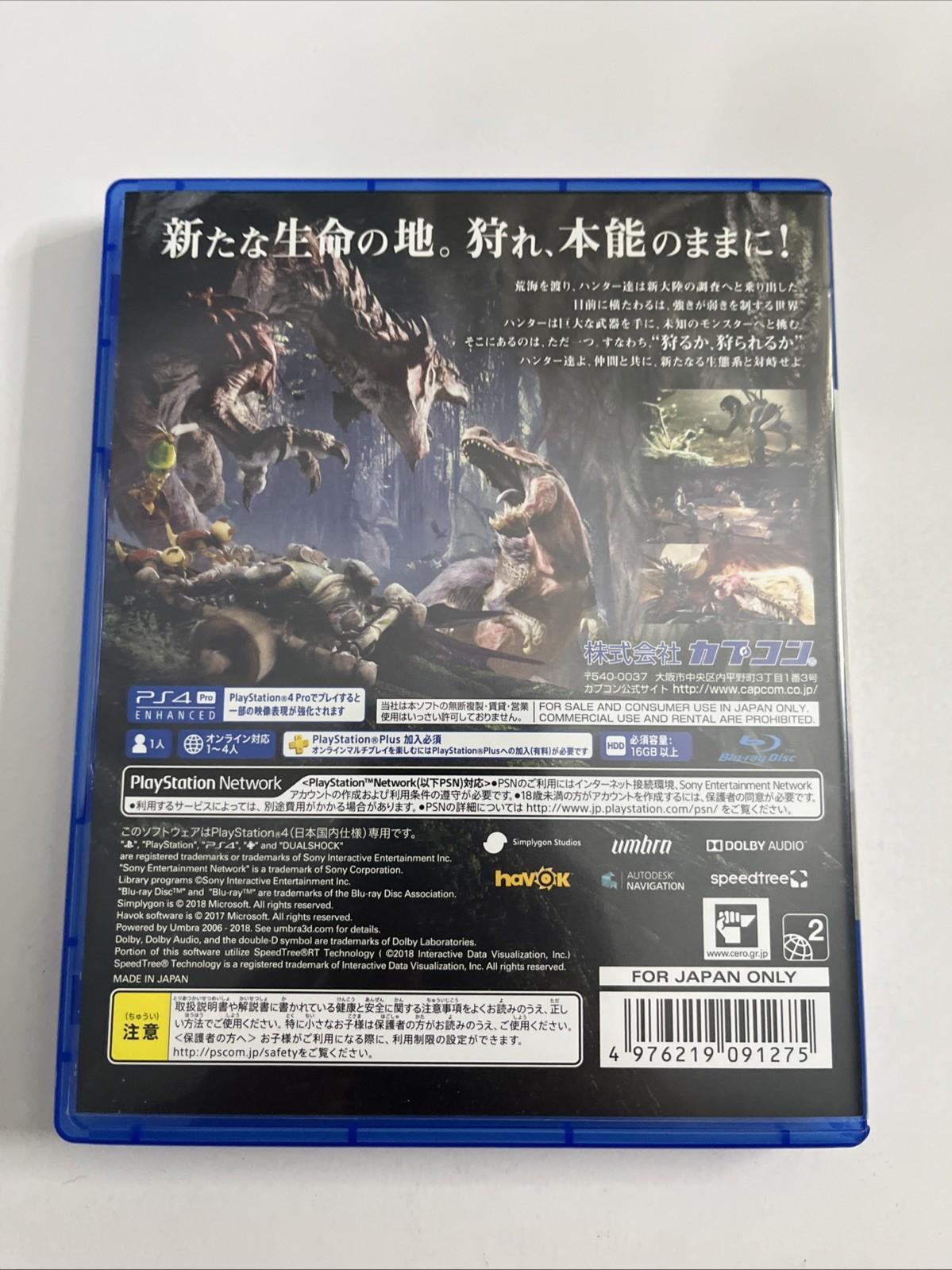 Monster Hunter: World 2018 PS4 Sony PlayStation 4 JAPAN Game