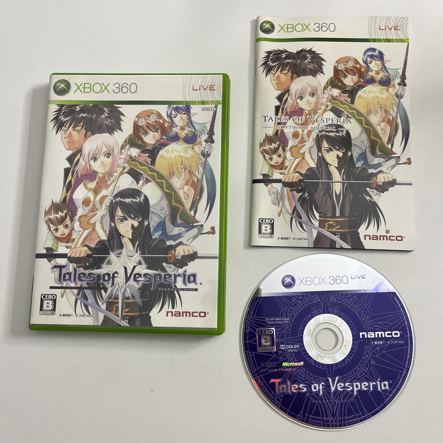 Tales of Vesperia 2008 Microsoft XBOX 360 NTSC-J JAPAN Game Complete