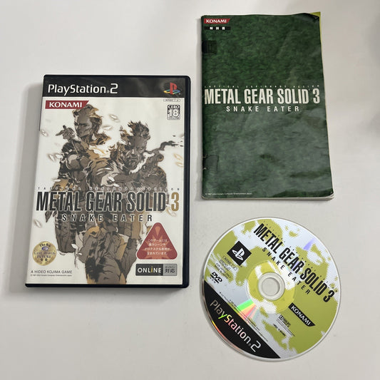 Metal Gear Solid 3 Snake Eater 2004 PS2 Konami PlayStation NTSC-J JAPAN Complete