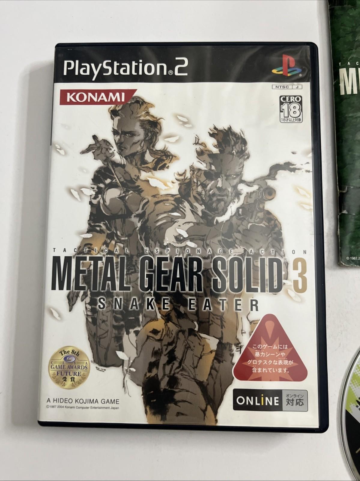 Metal Gear Solid 3 Snake Eater 2004 PS2 Konami PlayStation NTSC-J JAPAN Complete
