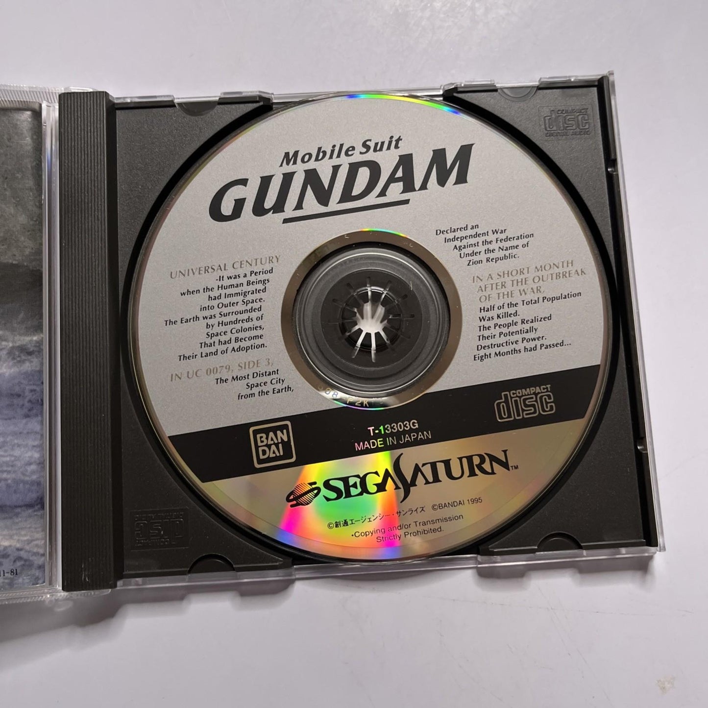 Mobile Suit Gundam 1995 SEGA Saturn SS NTSC-J JAPAN Action Bandai Complete