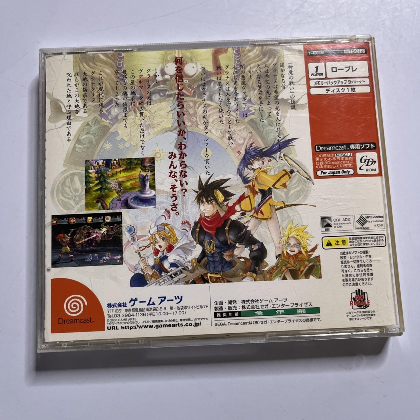 Grandia II 2000 DC Sega Dreamcast NTSC-J JAPAN Game