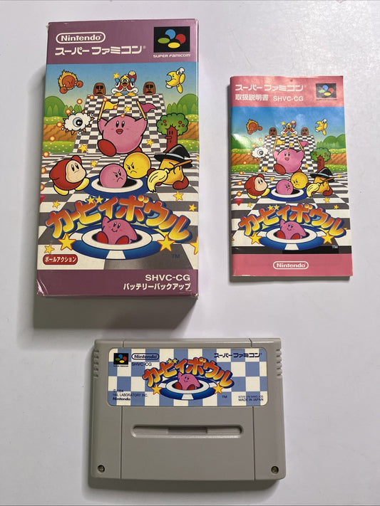 Kirby Bowl 1994 Nintendo Super Famicom SNES NTSC-J JAPAN Game Complete
