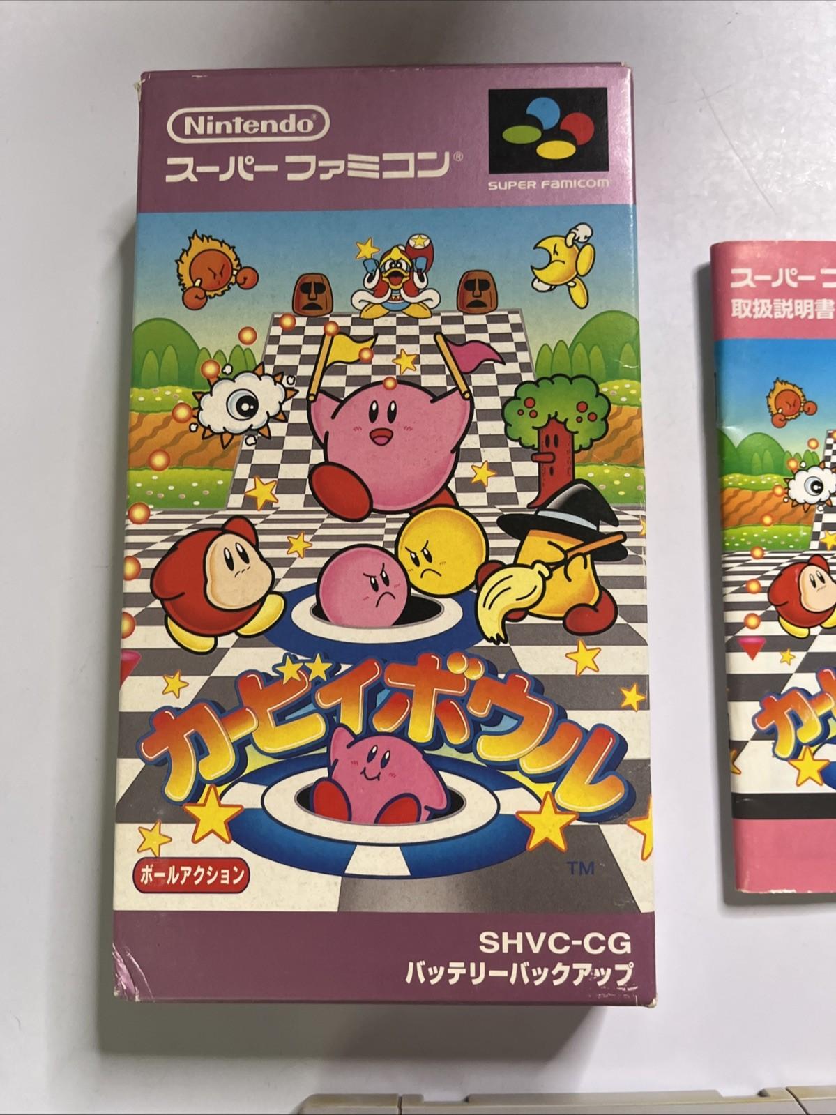 Kirby Bowl 1994 Nintendo Super Famicom SNES NTSC-J JAPAN Game Complete