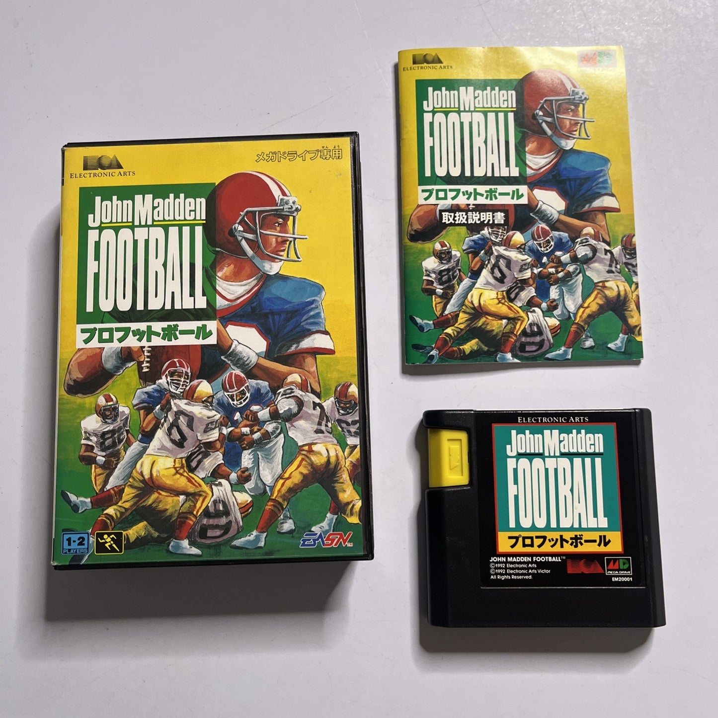 John Madden Football 1992 SEGA Mega Drive MD NTSC-J JAPAN Game Complete