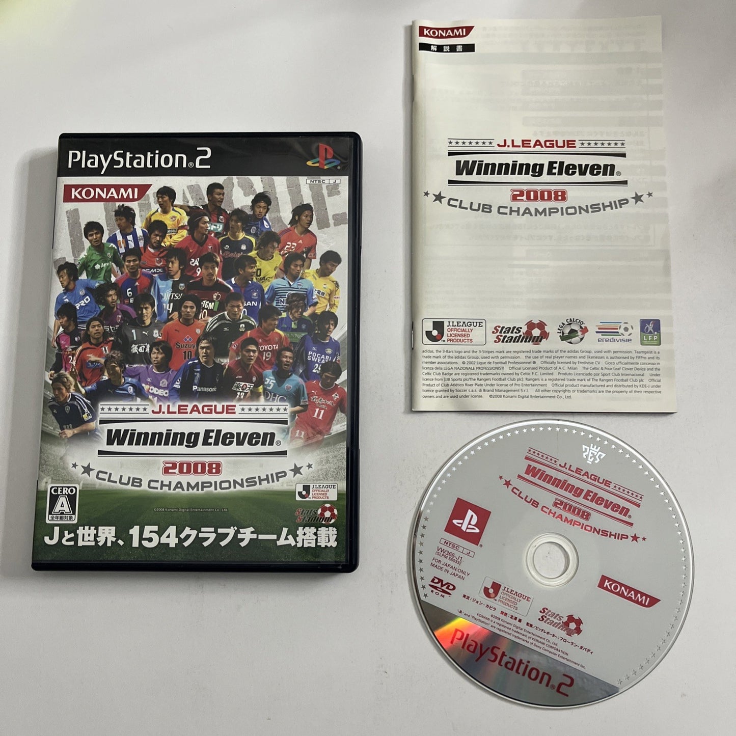 J-League Winning Eleven 2008 Club Championship PS2 NTSC-J JAPAN Konami Complete