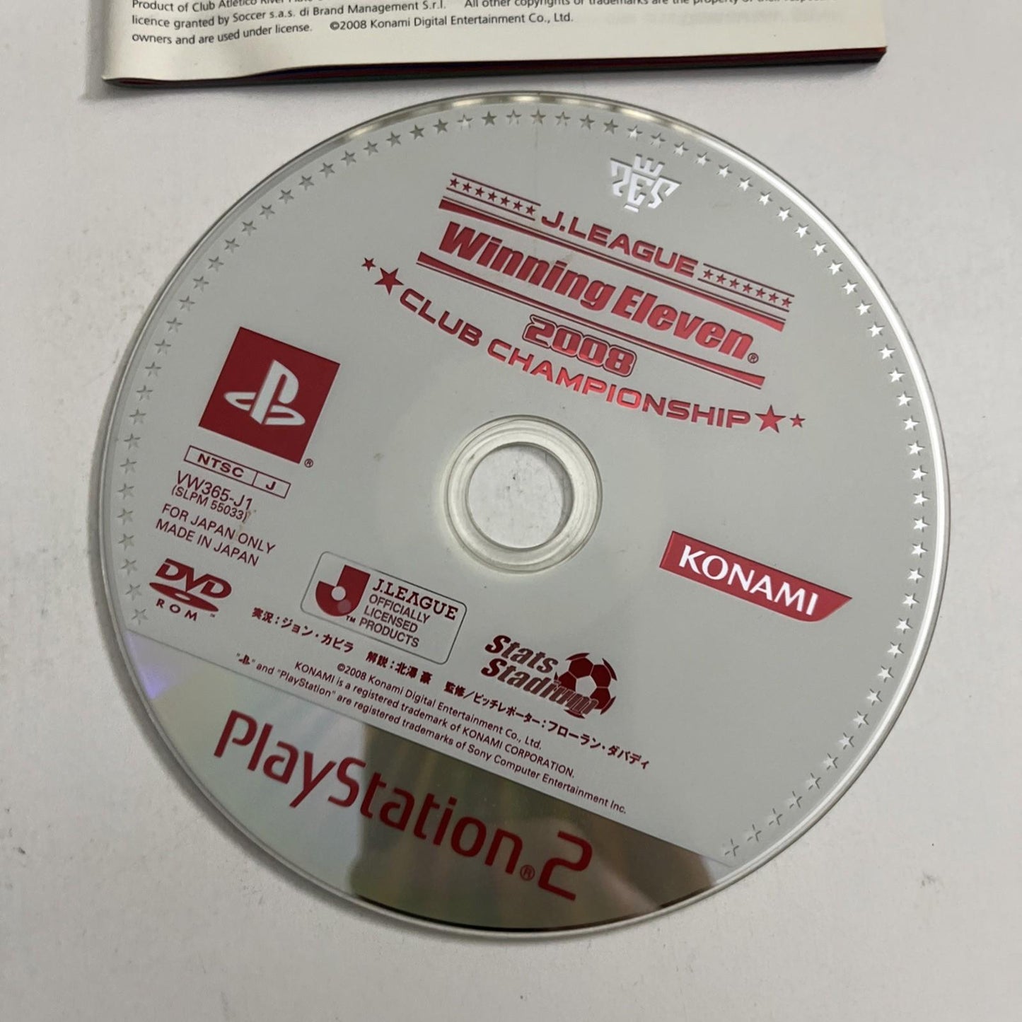 J-League Winning Eleven 2008 Club Championship PS2 NTSC-J JAPAN Konami Complete