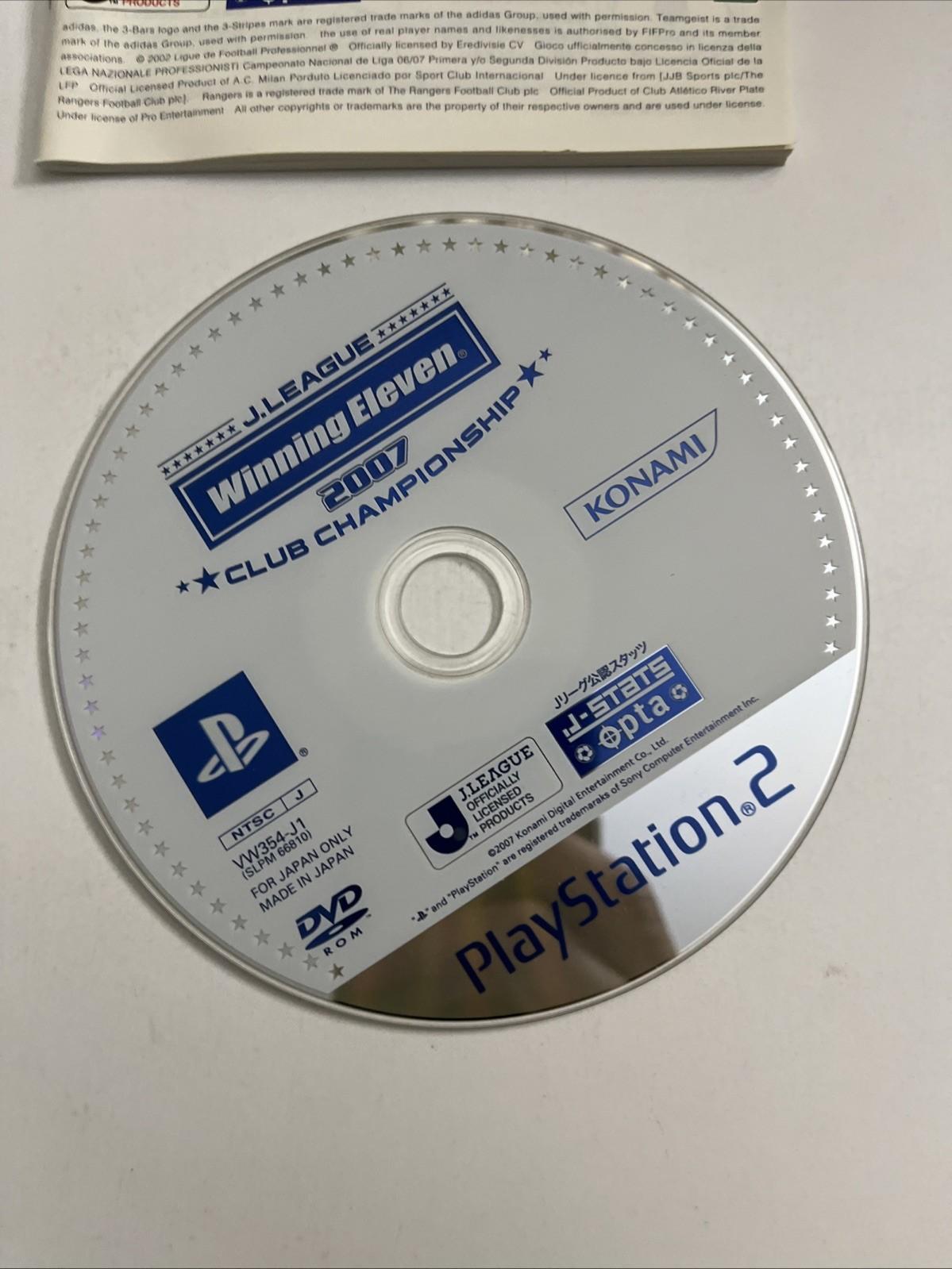 J League Winning Eleven 2007 Club Championship PS2 Konami NTSC-J JAPAN Complete