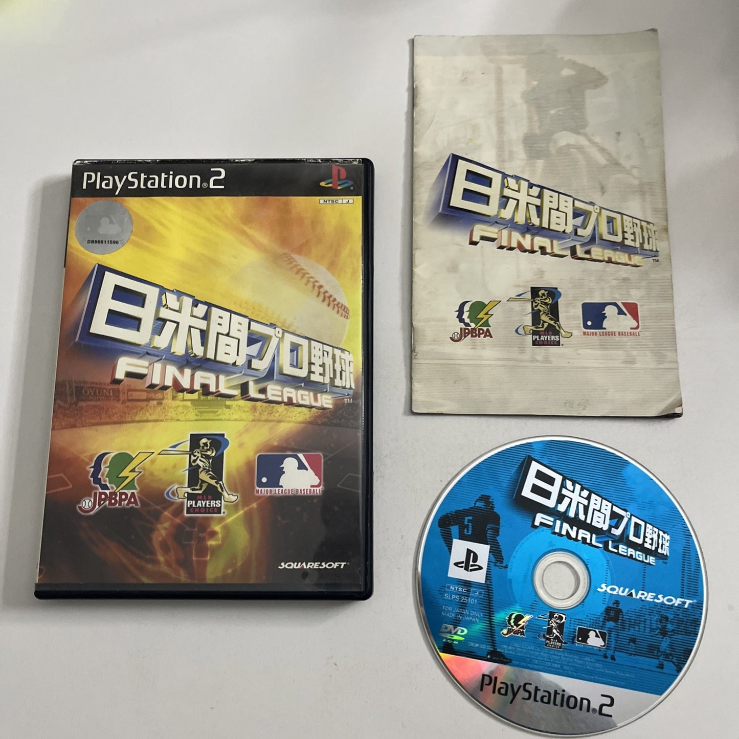 Japan-US Professional Baseball Final League PS2 Square NTSC-J JAPAN Complete