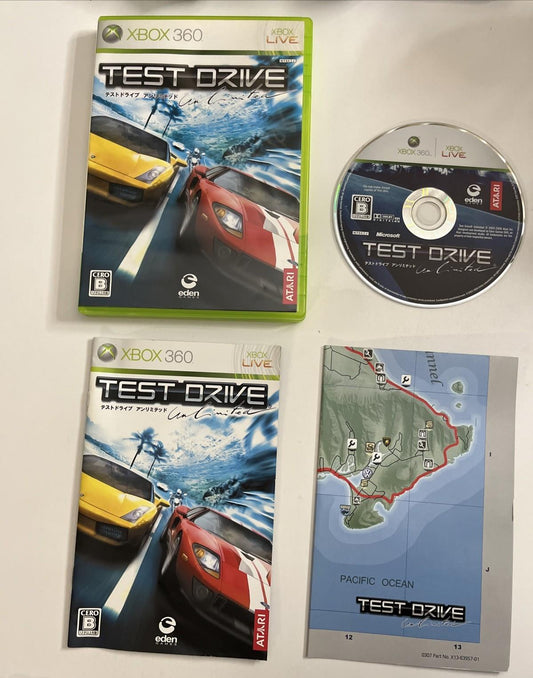 Test Drive Unlimited 2007 Microsoft XBOX 360 NTSC-J JAPAN Game Complete
