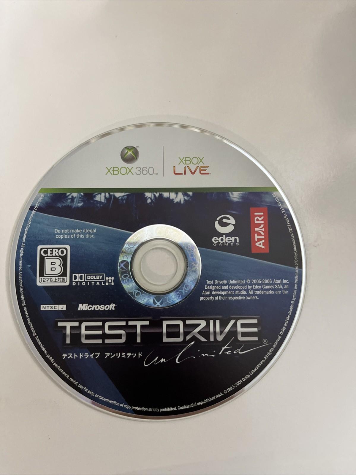 Test Drive Unlimited 2007 Microsoft XBOX 360 NTSC-J JAPAN Game Complete