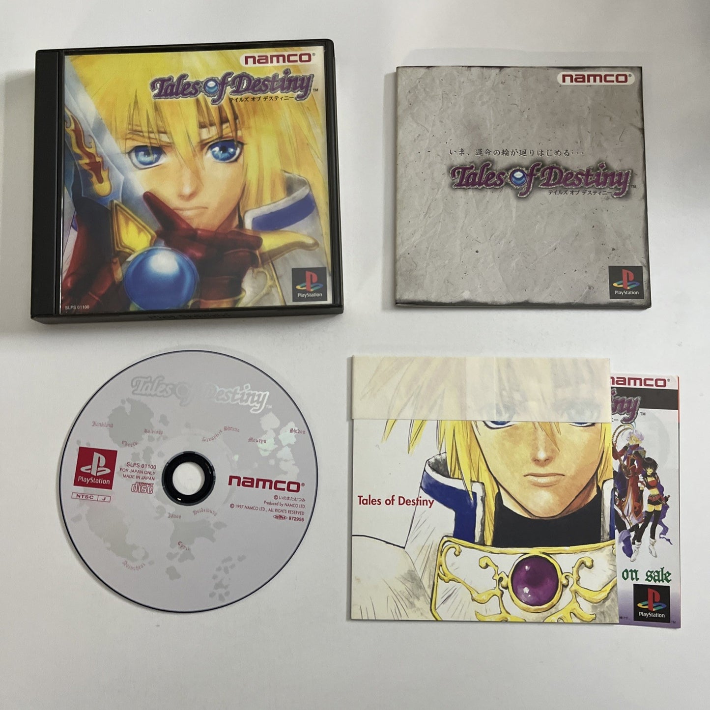 Tales of Destiny 1997 PS1 NAMCO PlayStation NTSC-J JAPAN Game