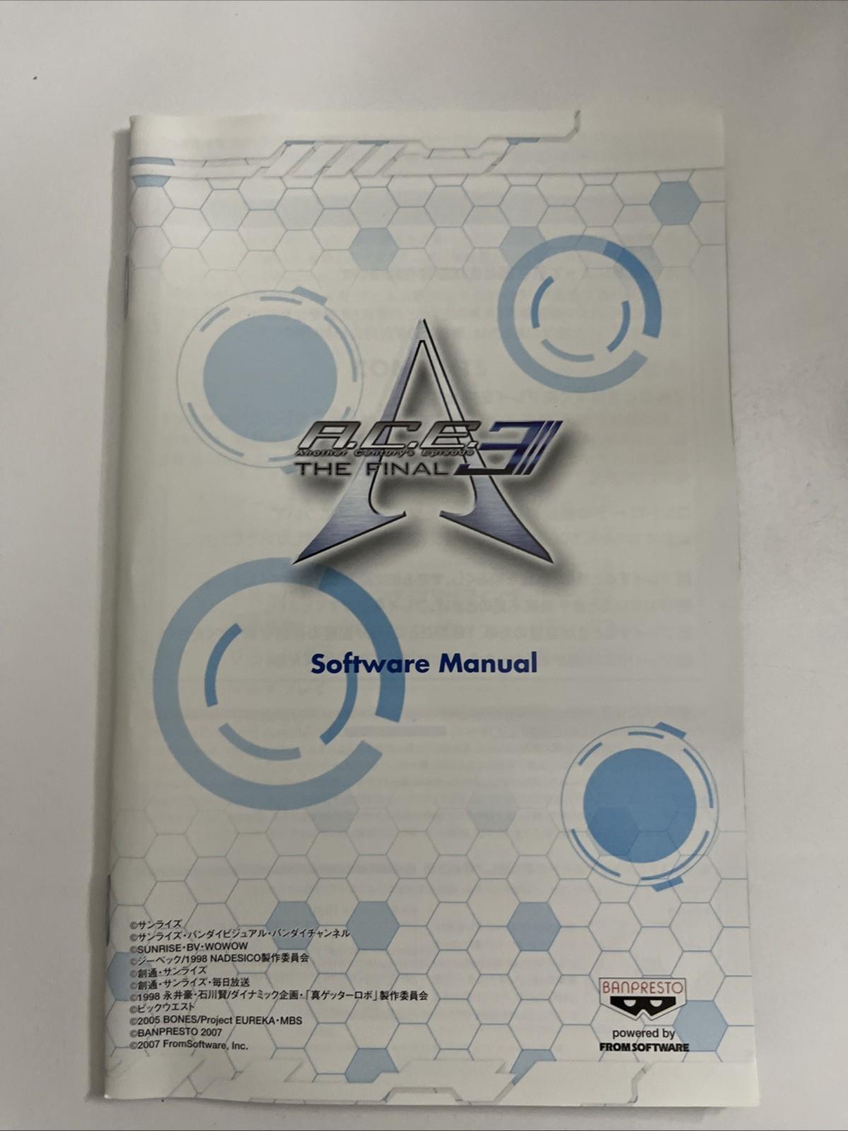 A.C.E Another Century's Episode 3 THE FINAL PS2 PlayStation NTSC-J JAPAN