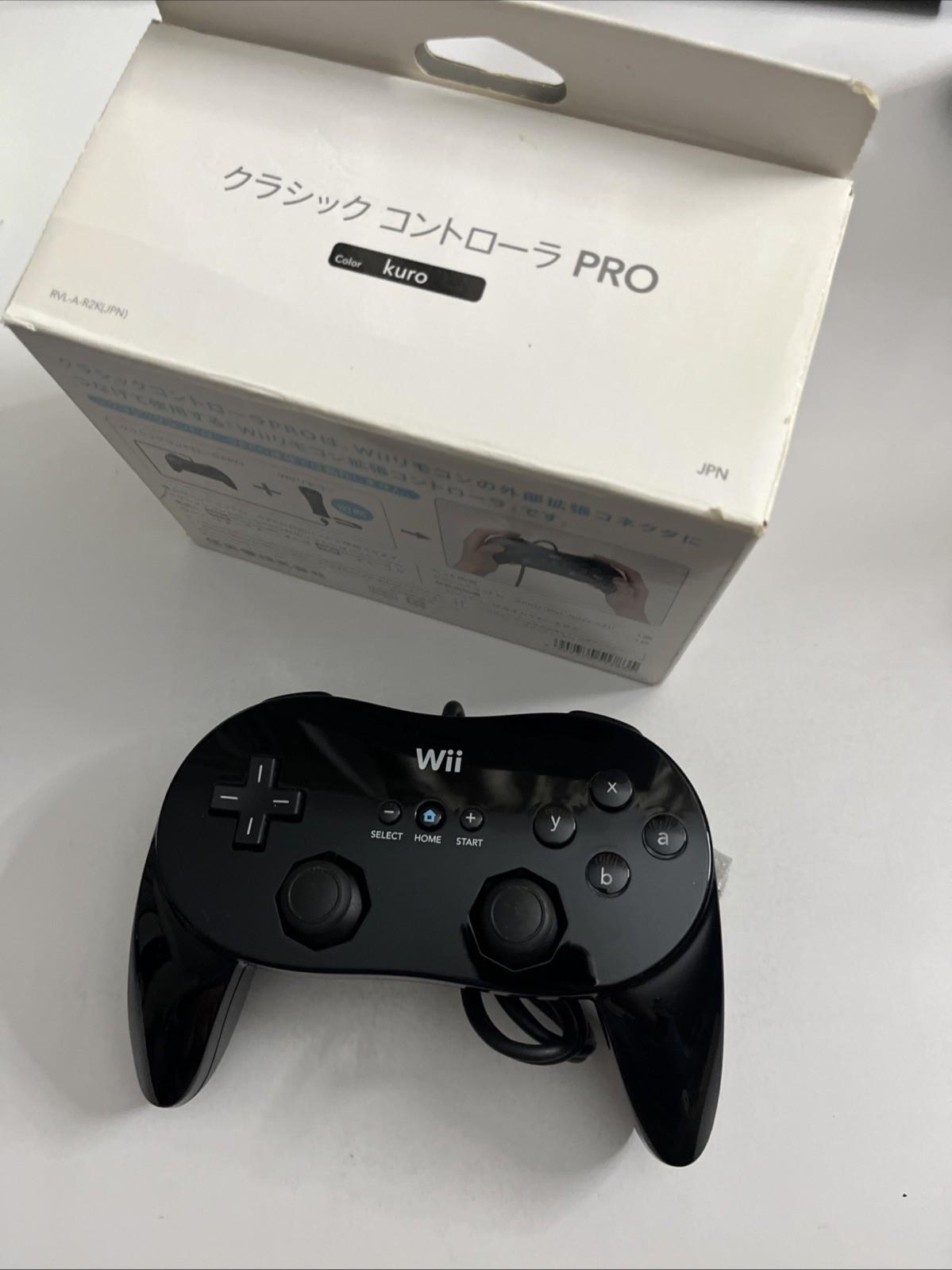Genuine Official Nintendo Wii White Classic Controller Pro Black RVL-005