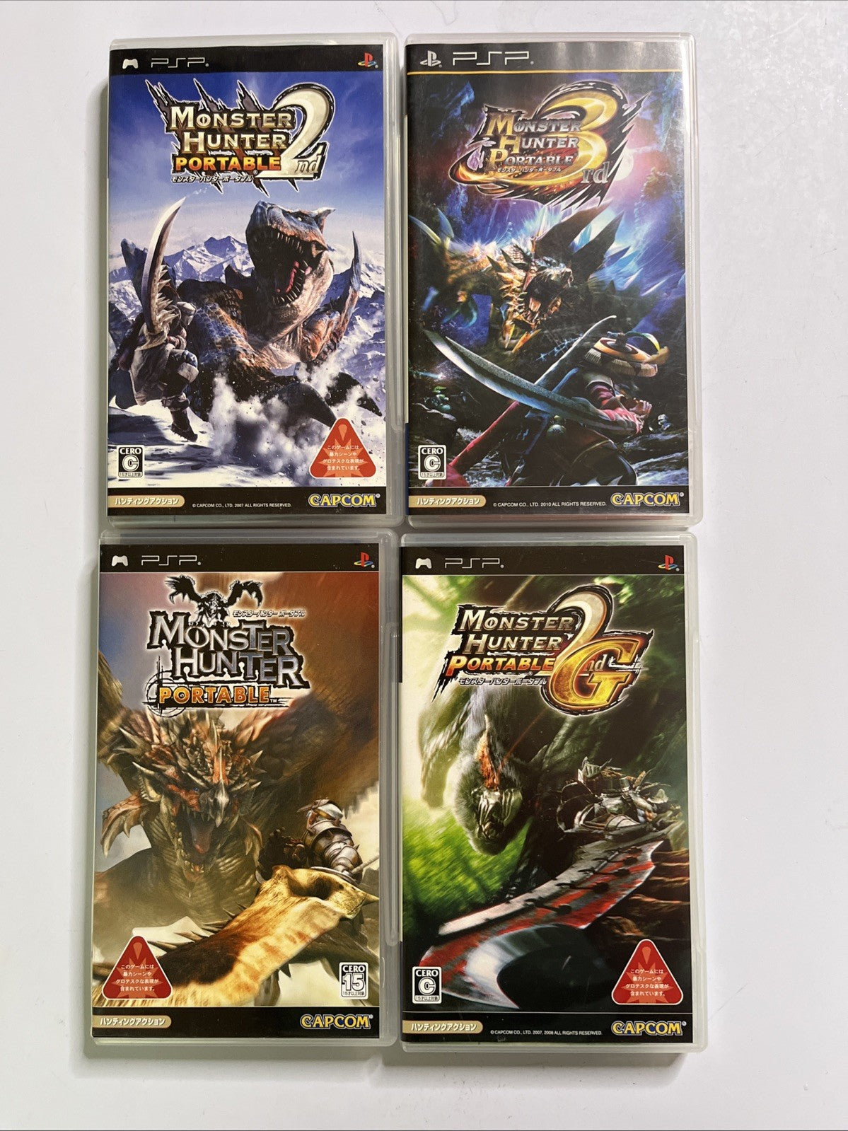 Monster Hunter Portable 1, 2, 2G & 3 SONY PSP Portable JAPAN Game Complete