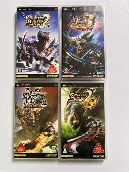 Monster Hunter Portable 1, 2, 2G & 3 SONY PSP Portable JAPAN Game Complete