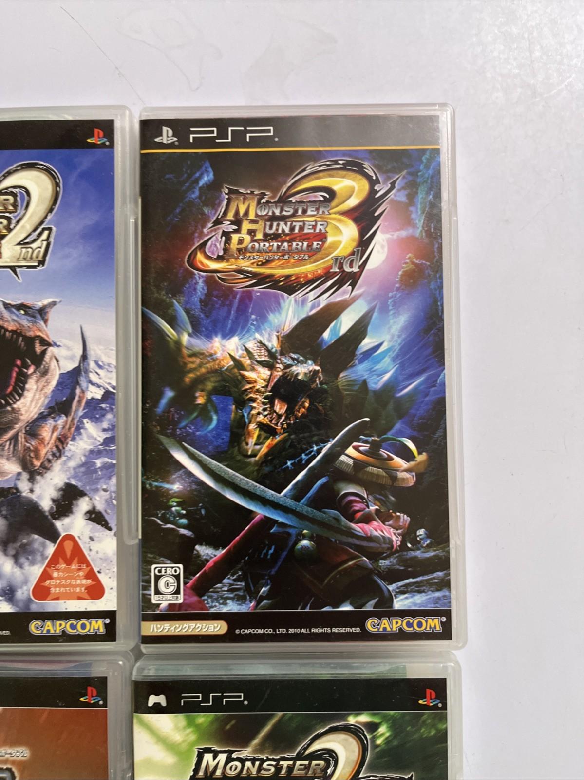 Monster Hunter Portable 1, 2, 2G & 3 SONY PSP Portable JAPAN Game Complete