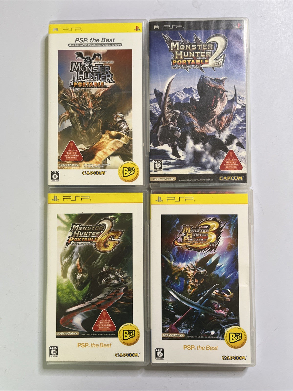 Monster Hunter Portable 1, 2, 2G, 3 SONY PSP Portable JAPAN Game Complete