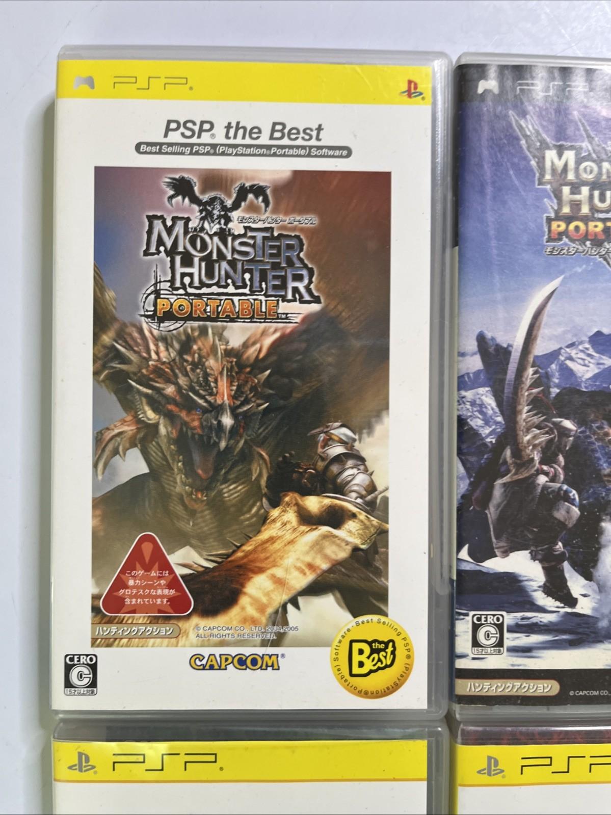 Monster Hunter Portable 1, 2, 2G, 3 SONY PSP Portable JAPAN Game Complete