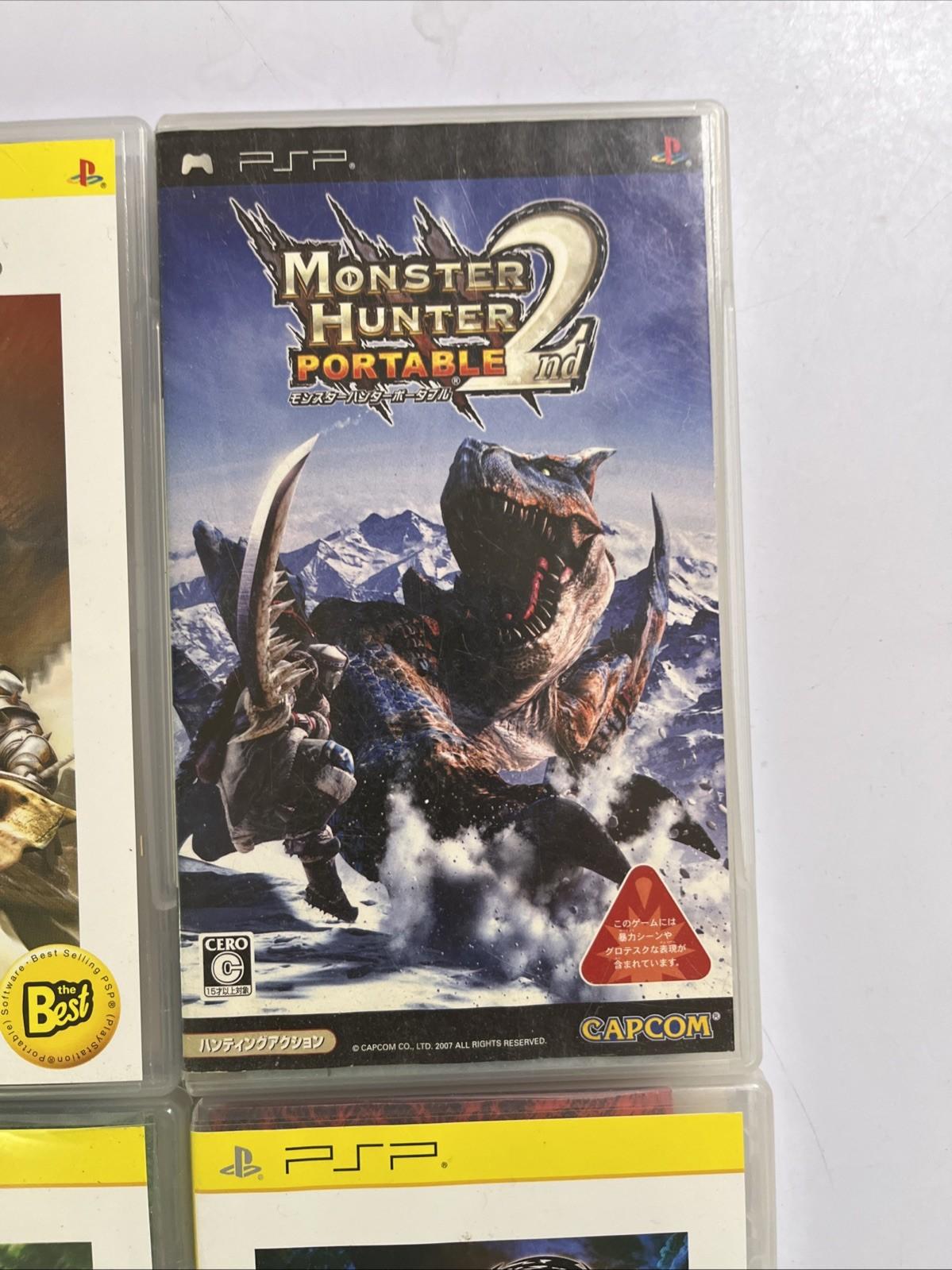 Monster Hunter Portable 1, 2, 2G, 3 SONY PSP Portable JAPAN Game Complete