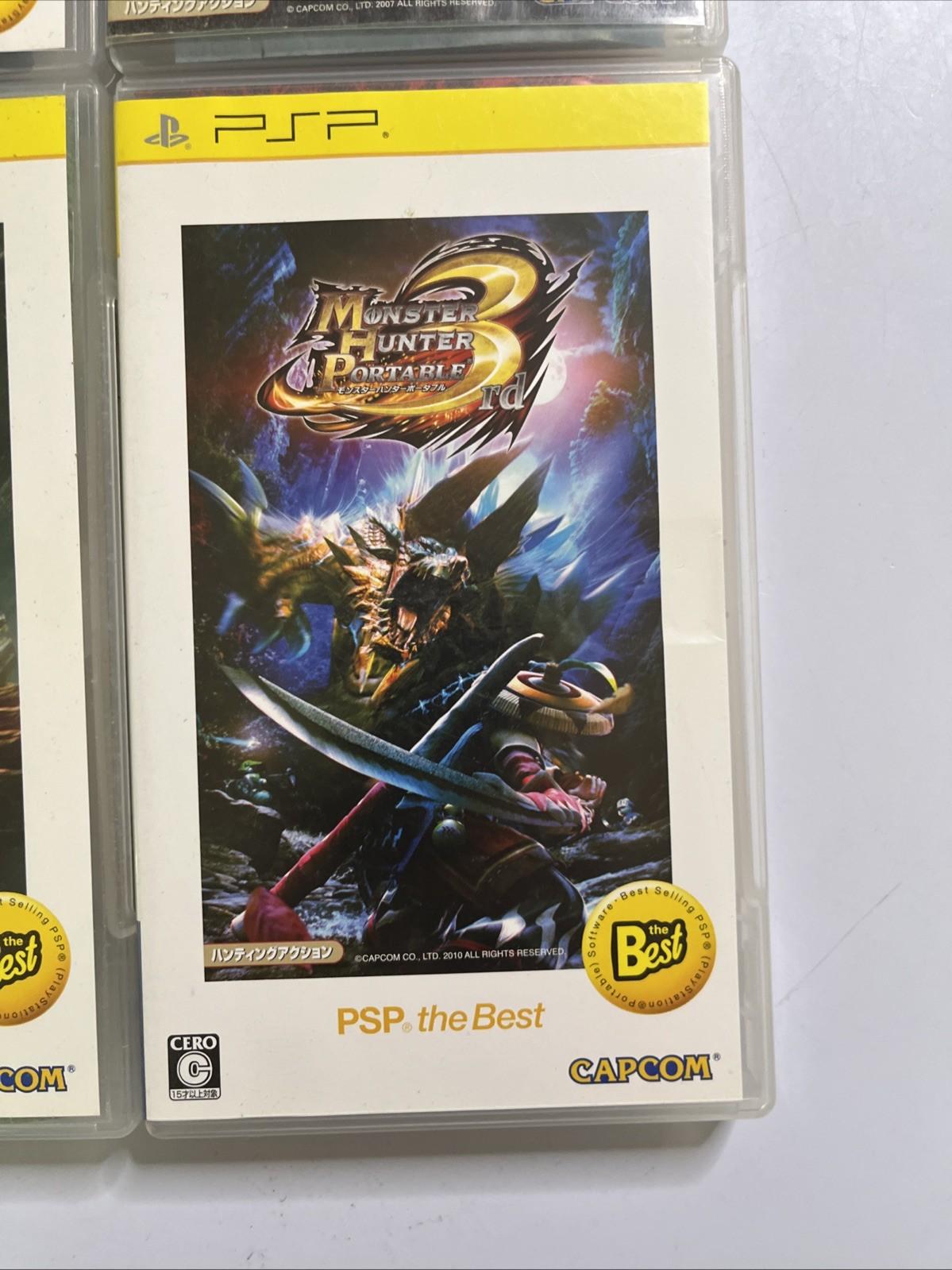 Monster Hunter Portable 1, 2, 2G, 3 SONY PSP Portable JAPAN Game Complete