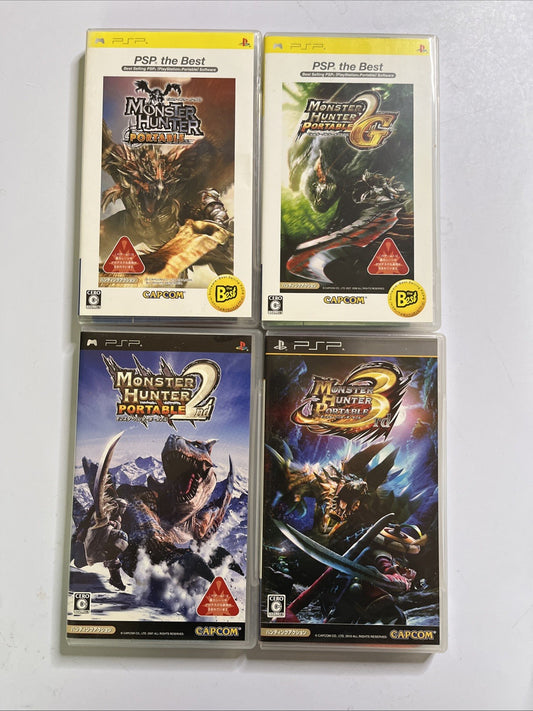 Monster Hunter Portable 1, 2, 2G, 3 PSP Sony Portable Games JAPAN Complete