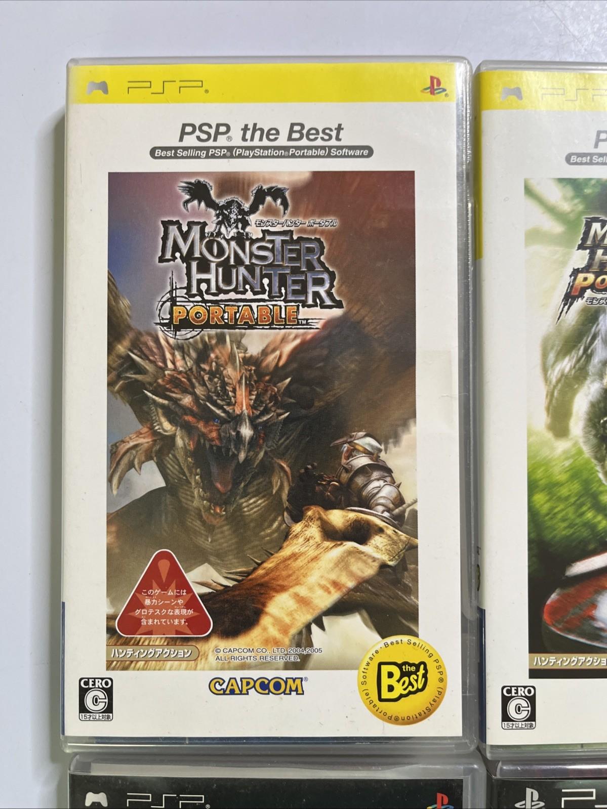 Monster Hunter Portable 1, 2, 2G, 3 PSP Sony Portable Games JAPAN Complete
