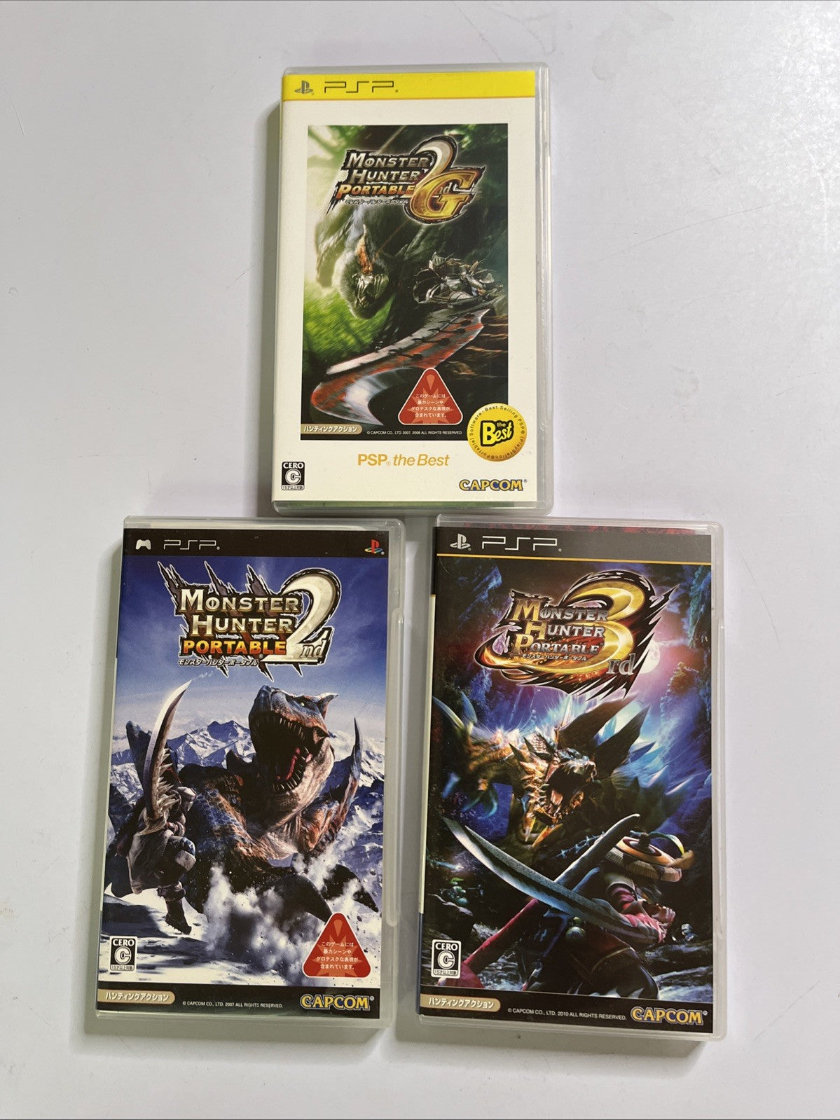 Monster Hunter Portable 2, 2G, 3 PSP PlayStation Portable JAPAN Complete