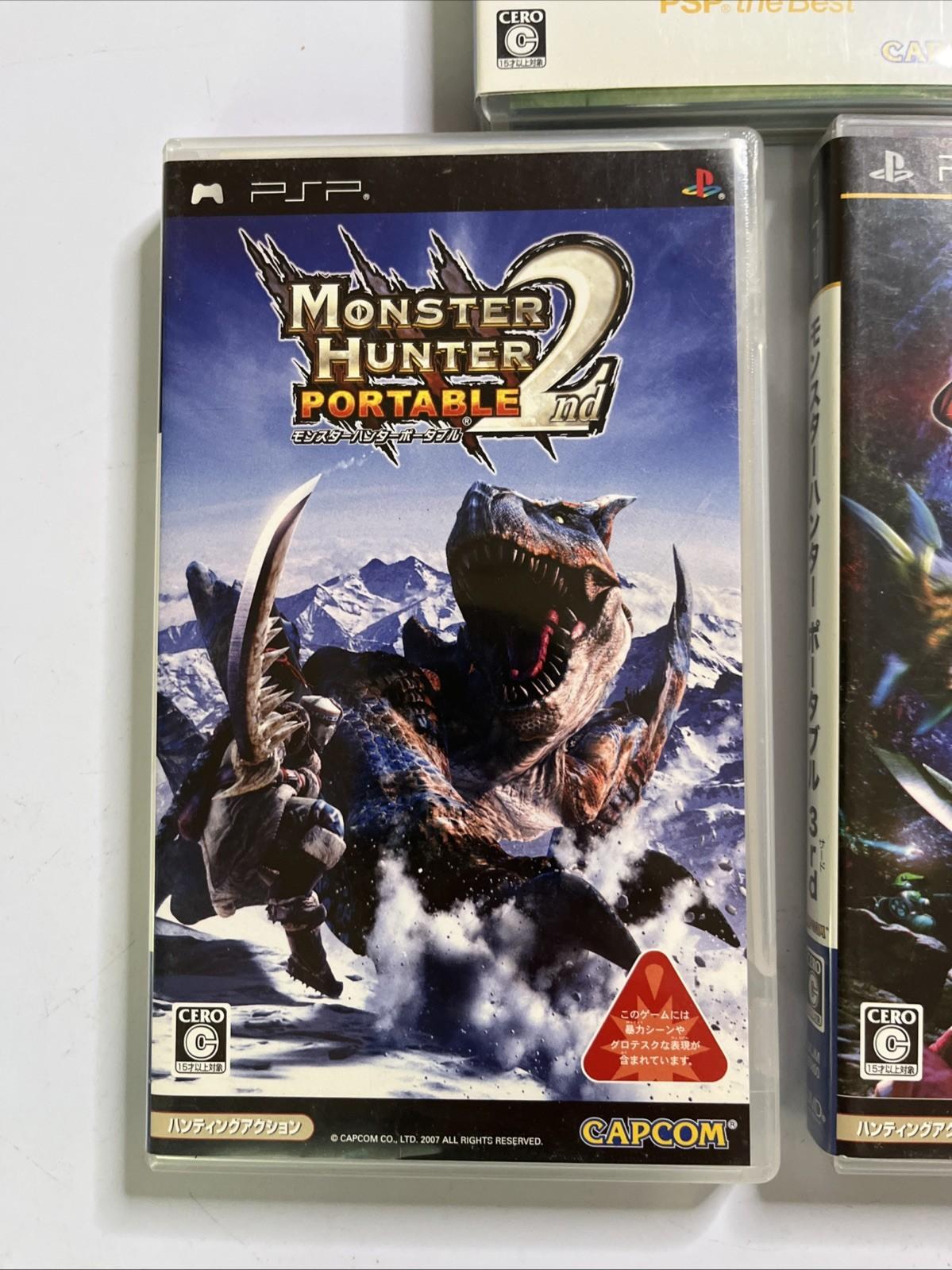 Monster Hunter Portable 2, 2G, 3 PSP PlayStation Portable JAPAN Complete