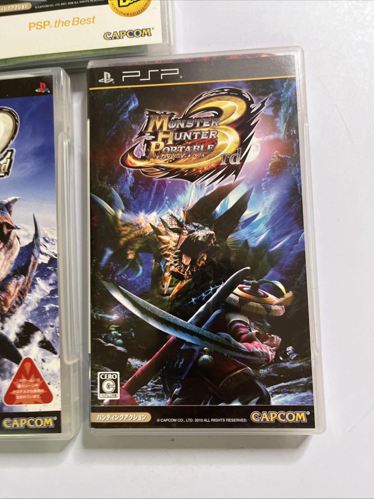 Monster Hunter Portable 2, 2G, 3 PSP PlayStation Portable JAPAN Complete