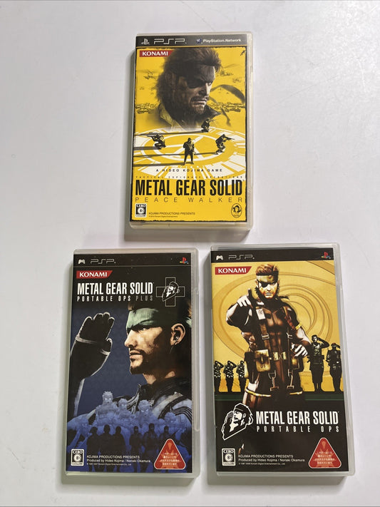 Metal Gear Solid Peace Walker, Portable Ops + Plus PSP JAPAN Game Complete