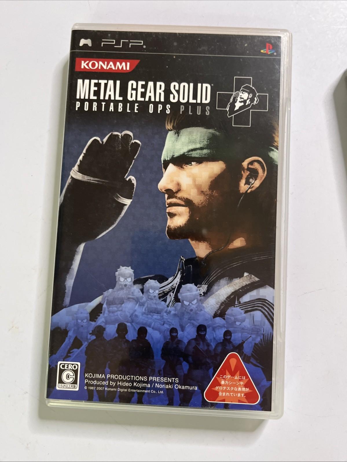 Metal Gear Solid Peace Walker, Portable Ops + Plus PSP JAPAN Game Complete