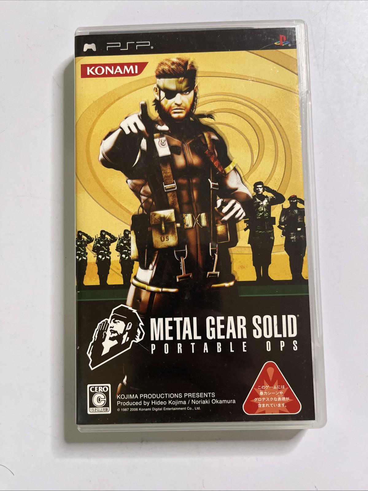 Metal Gear Solid Peace Walker, Portable Ops + Plus PSP JAPAN Game Complete