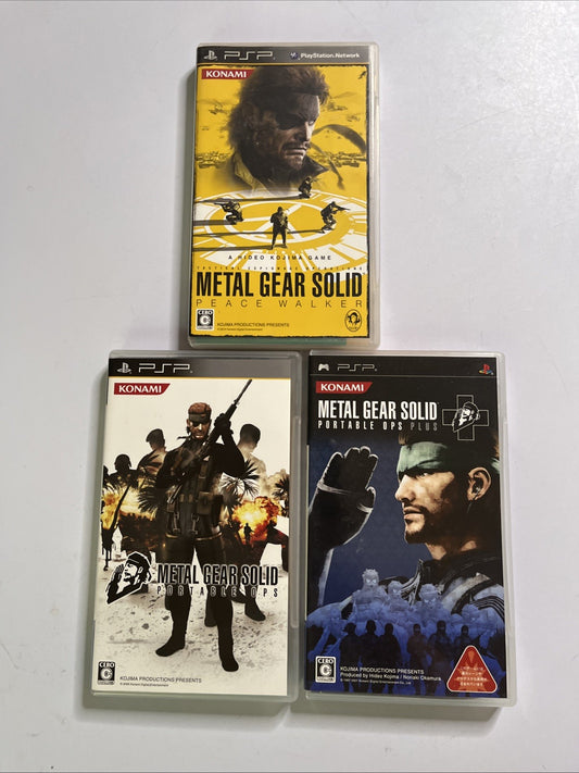 Metal Gear Solid: Peace Walker, Portable Ops + Ops Plus PSP JAPAN Complete