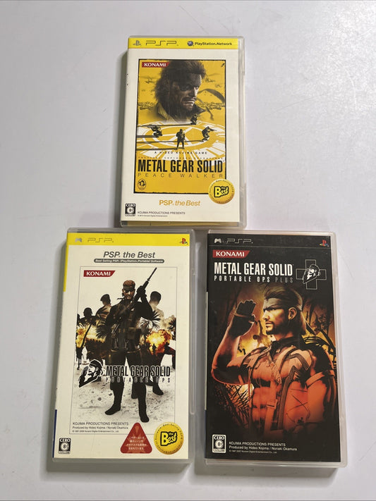 Metal Gear Solid Peacewalker, Ops, Ops Plus Collection PSP JAPAN Game Complete