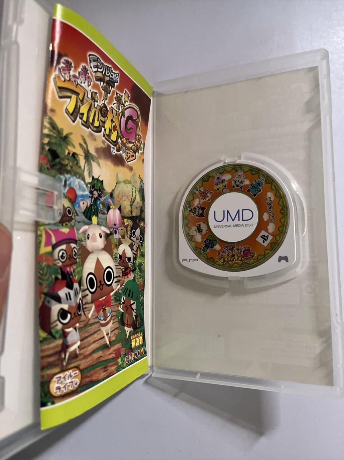 Monster Hunter MonHun Nikki 1 + G PSP Sony PlayStation Portable JAPAN Complete