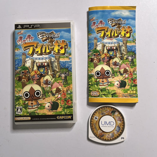 Monster Hunter MonHun Nikki: Poka Poka Ailu Mura PSP Portable JAPAN Complete