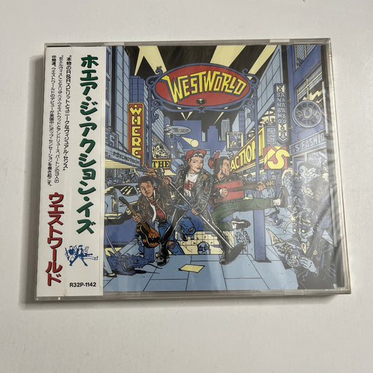 Westworld – Where The Action Is (CD, 1988) Japan Obi Promo R32P-1142 NEW Sealed
