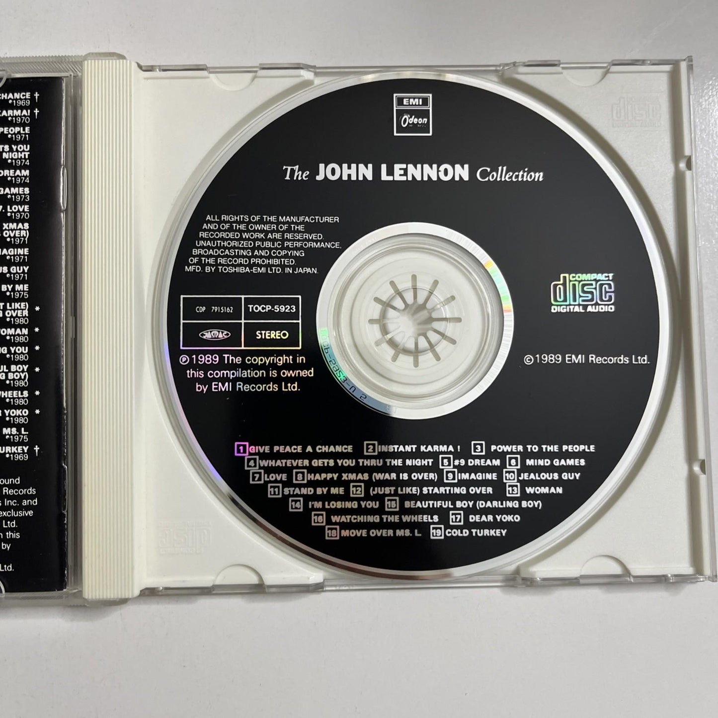 John Lennon – The John Lennon Collection (CD, 1989) Japan Obi TOCP-5923