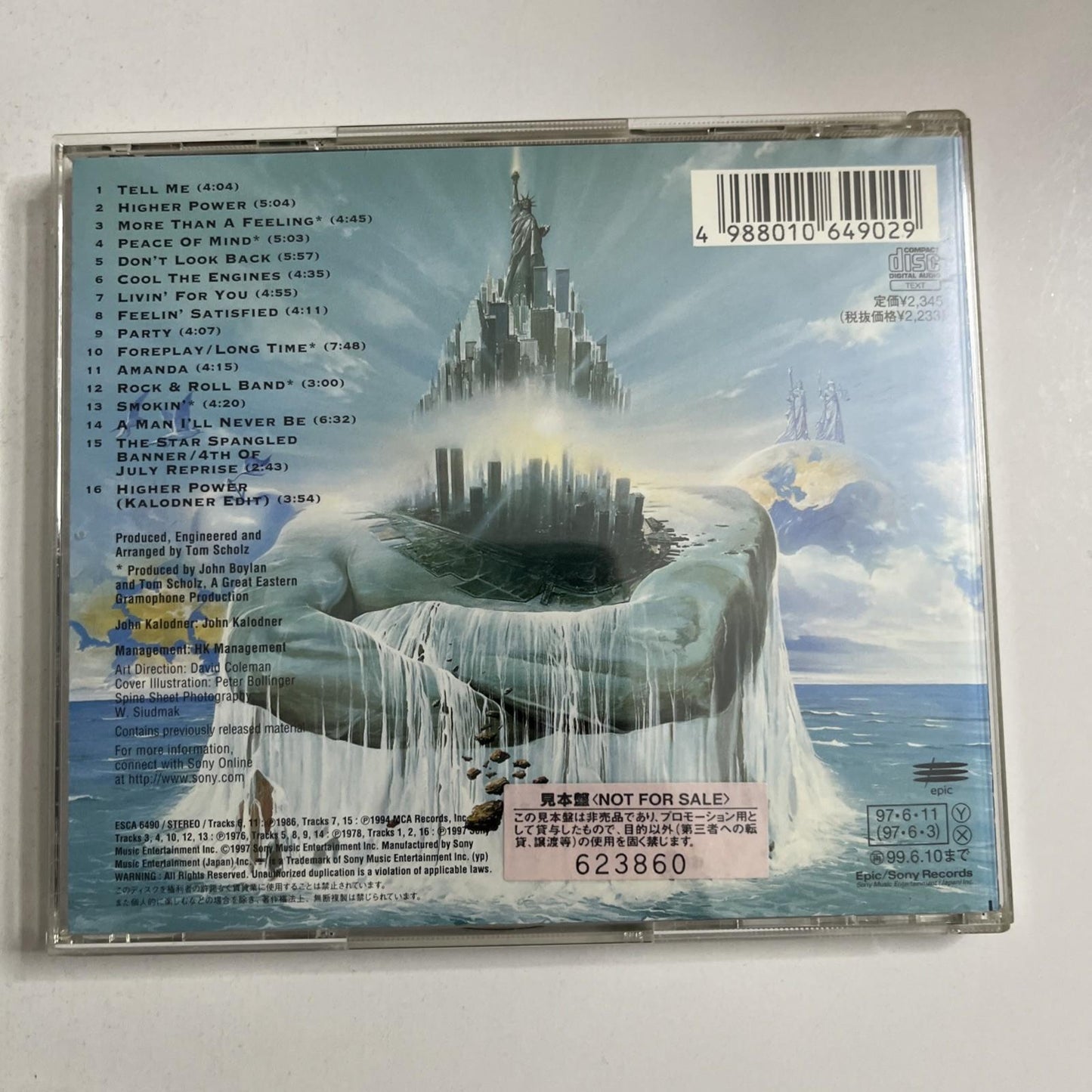 Boston – Greatest Hits (CD, 1997) Japan Obi Enhanced ESCA 6490