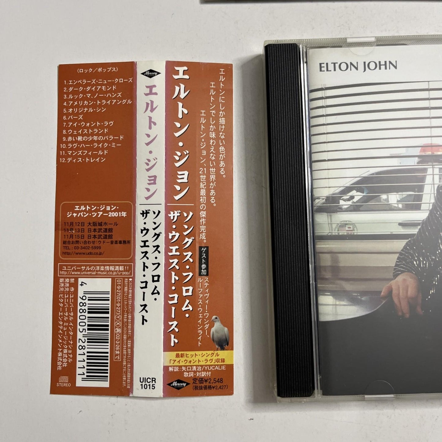 Elton John – Songs From The West Coast (CD, 2001) Japan Obi UICR-1015