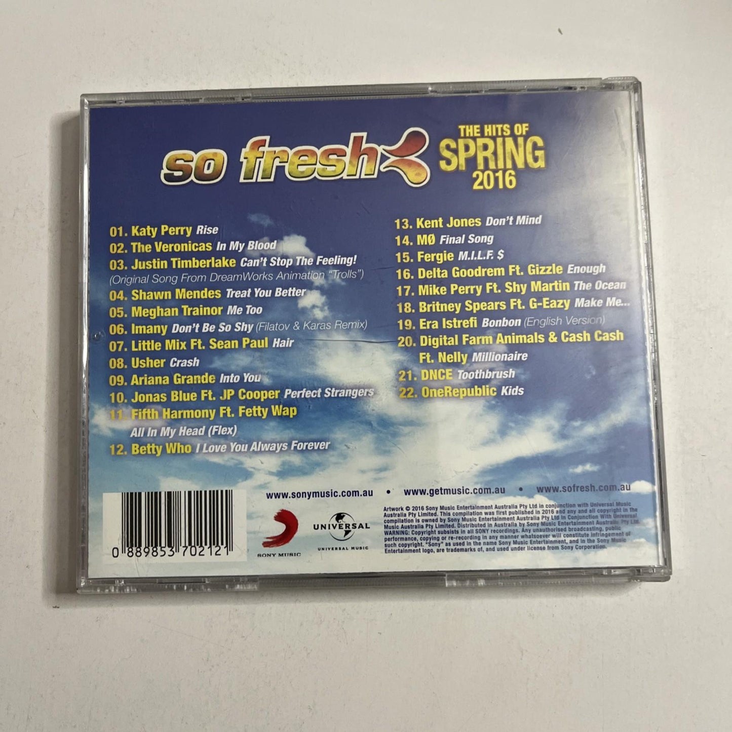 Various – So Fresh: The Hits Of Spring 2016 (CD, 2016) Australia 889853702121