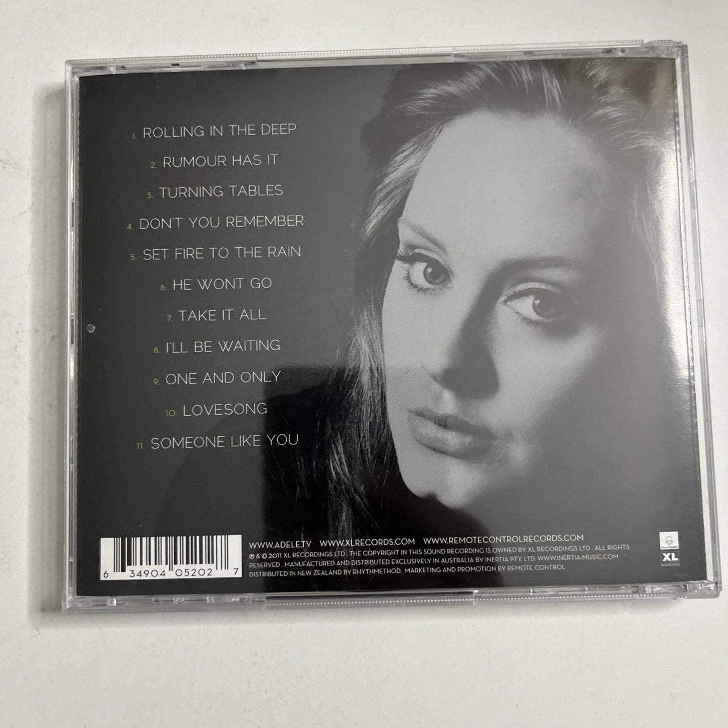Adele – 21 (CD, 2011) Australia & New Zealand XLCD 520