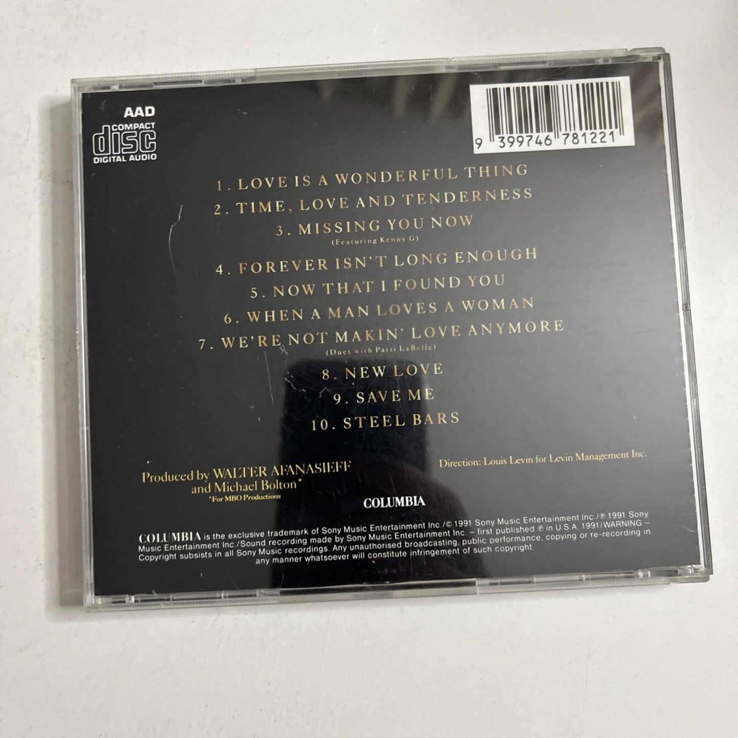 Michael Bolton – Time, Love & Tenderness (CD, 1991) Australia 467812 2