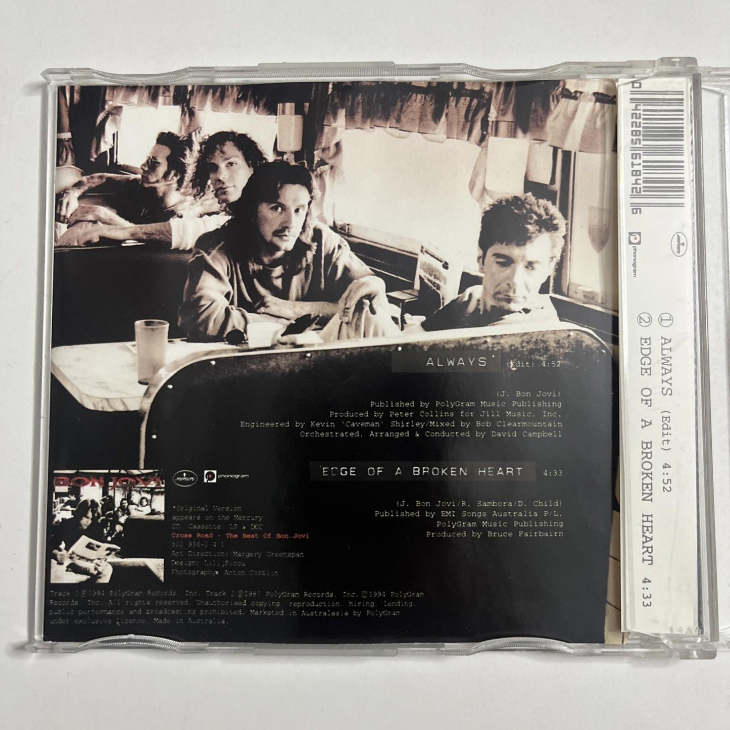 Bon Jovi – Always (CD, 1994) Australasia Single  856 184-2