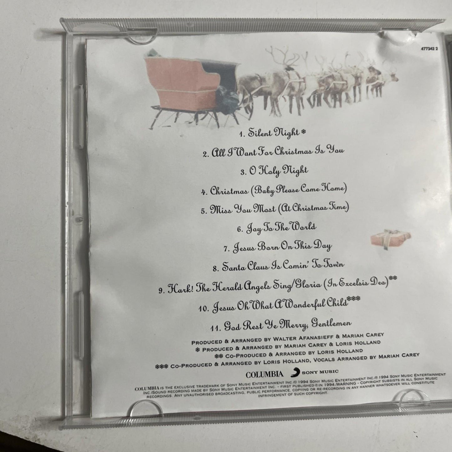 Mariah Carey – Merry Christmas (CD, 1994)  Australia 477342 2