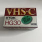 TDK VHS-C HG30 2-Pack 30min Cassette Tape Made In Japan TC-30HGKX2  NEW Sealed