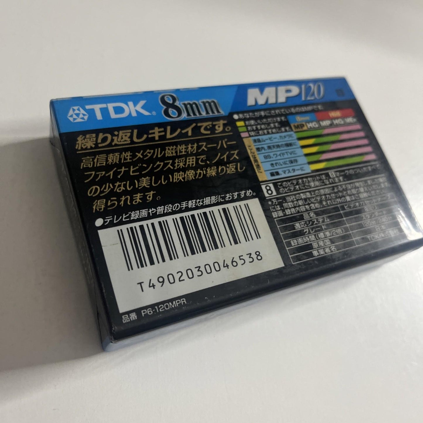 TDK 8mm MP 120 Video Cassette Tape 120min Made In Japan NEW Sealed
